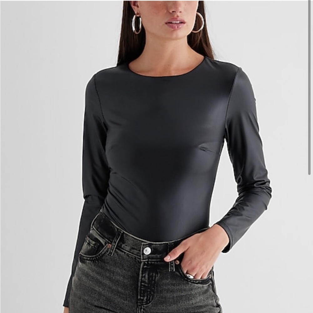 NWT Express Body Contour Leather Bodysuit
